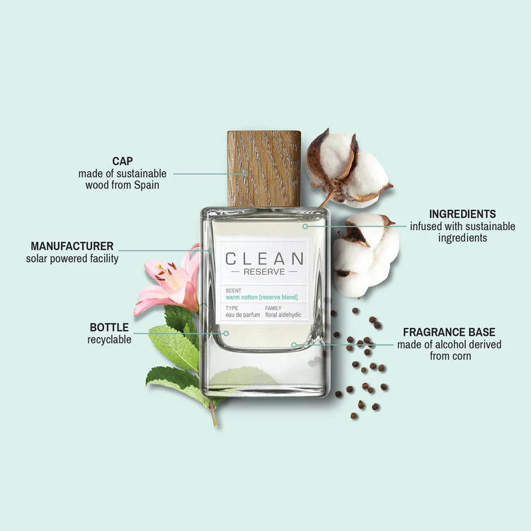 Warm Cotton by Clean Eau De Parfum 3.4 oz